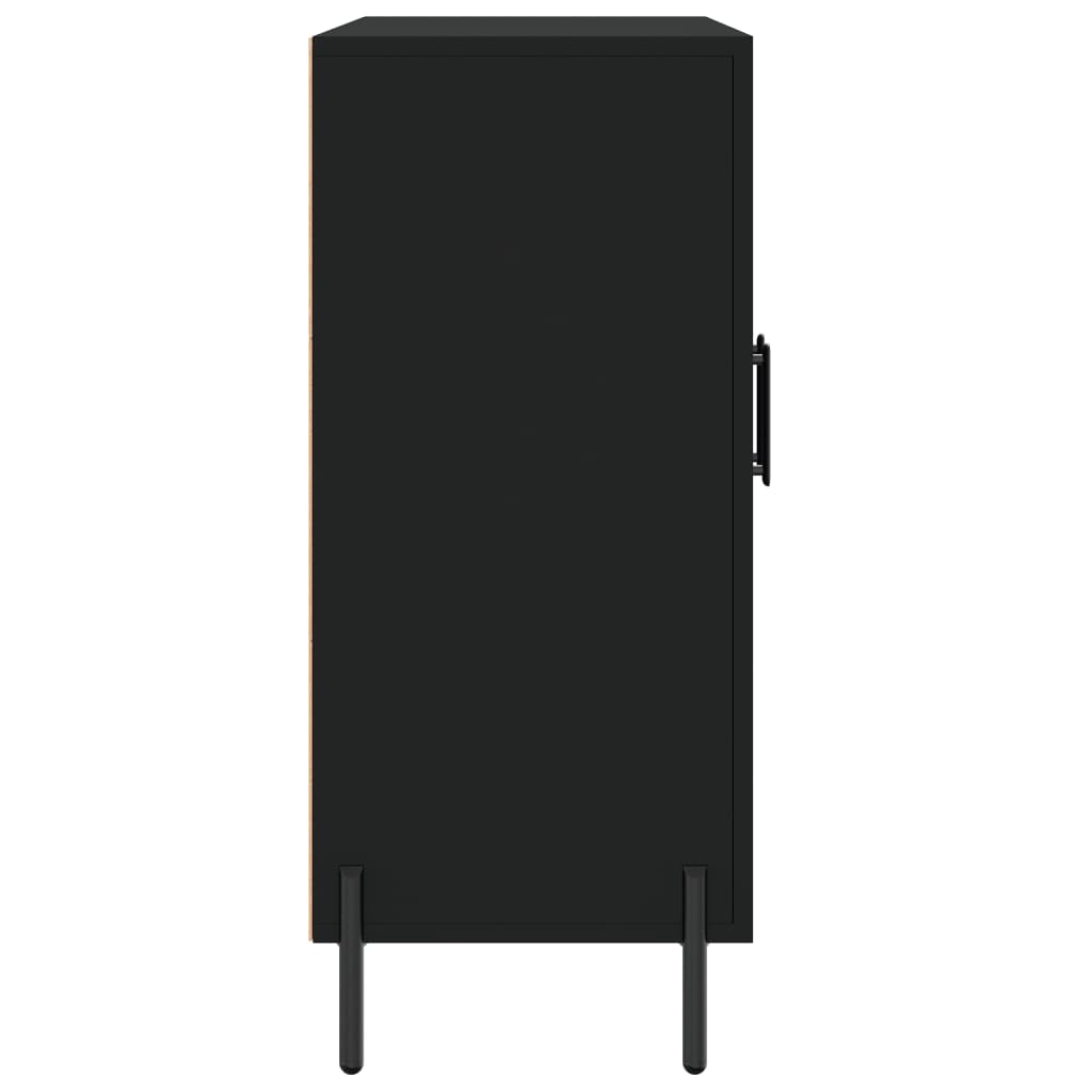 Dulap, negru, 90x34x80 cm, lemn compozit