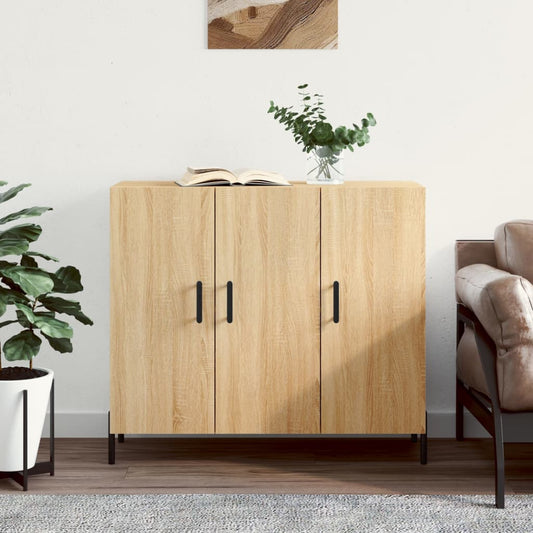 Dulap, stejar sonoma, 90x34x80 cm, lemn compozit