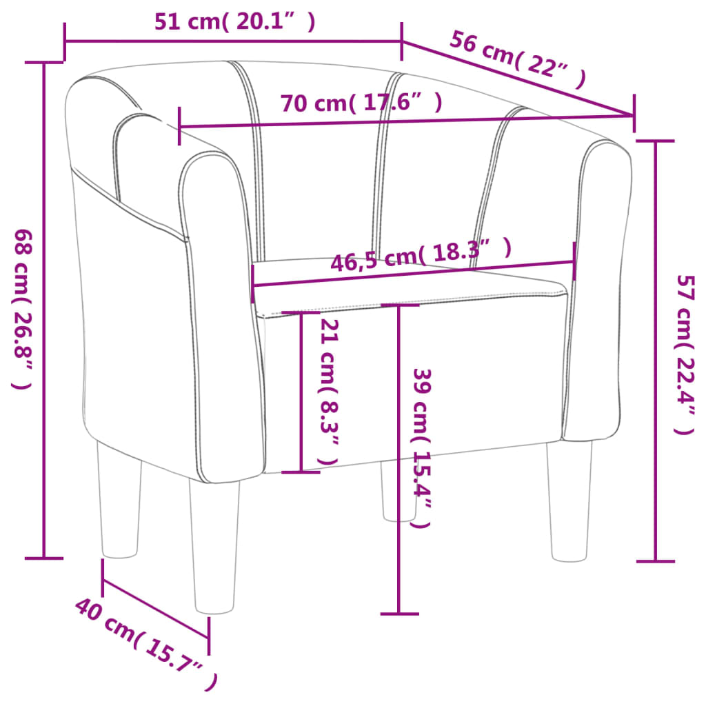 Fotoliu tip cuvă, albastru, material textil