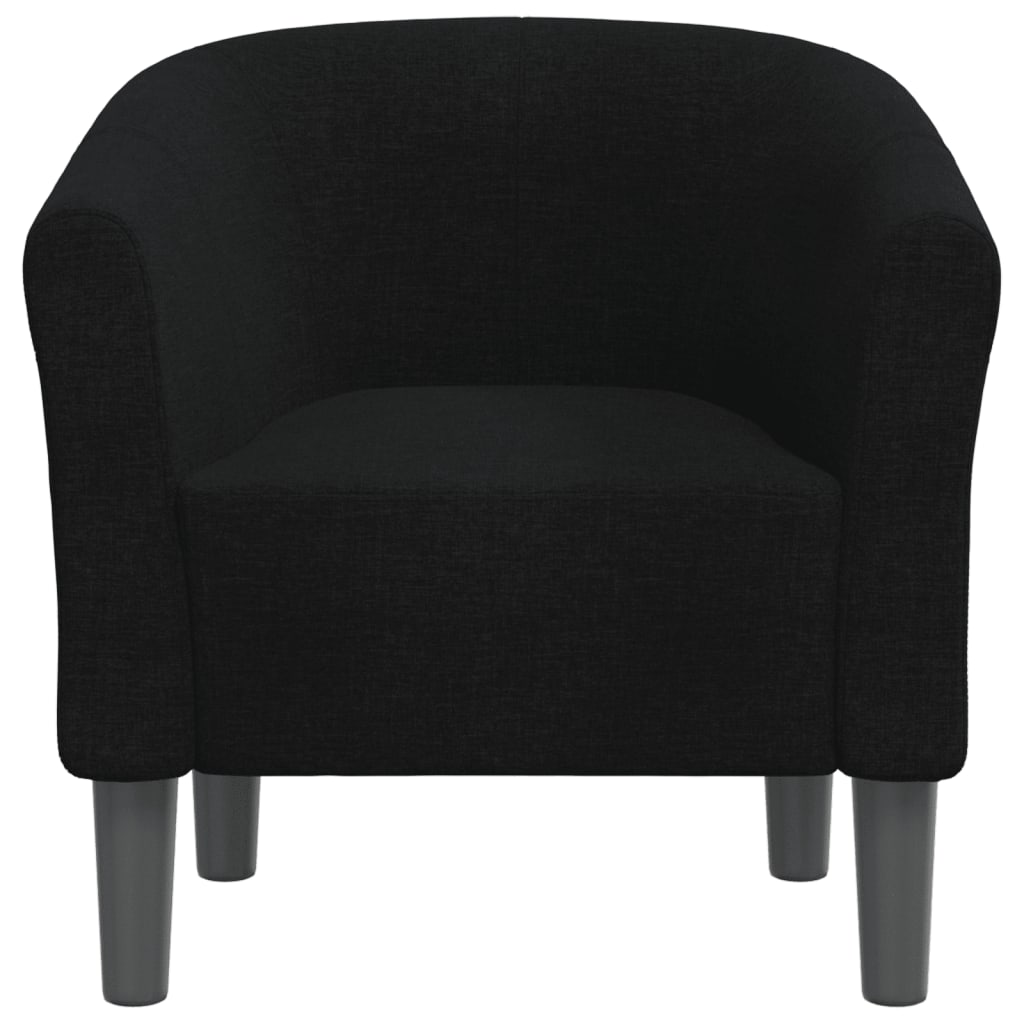 Fotoliu tip cuvă, negru, material textil