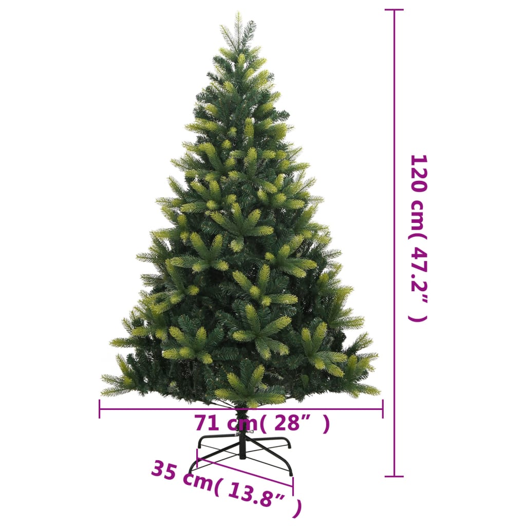 Brad de Crăciun artificial cu suport și balamale, 120cm