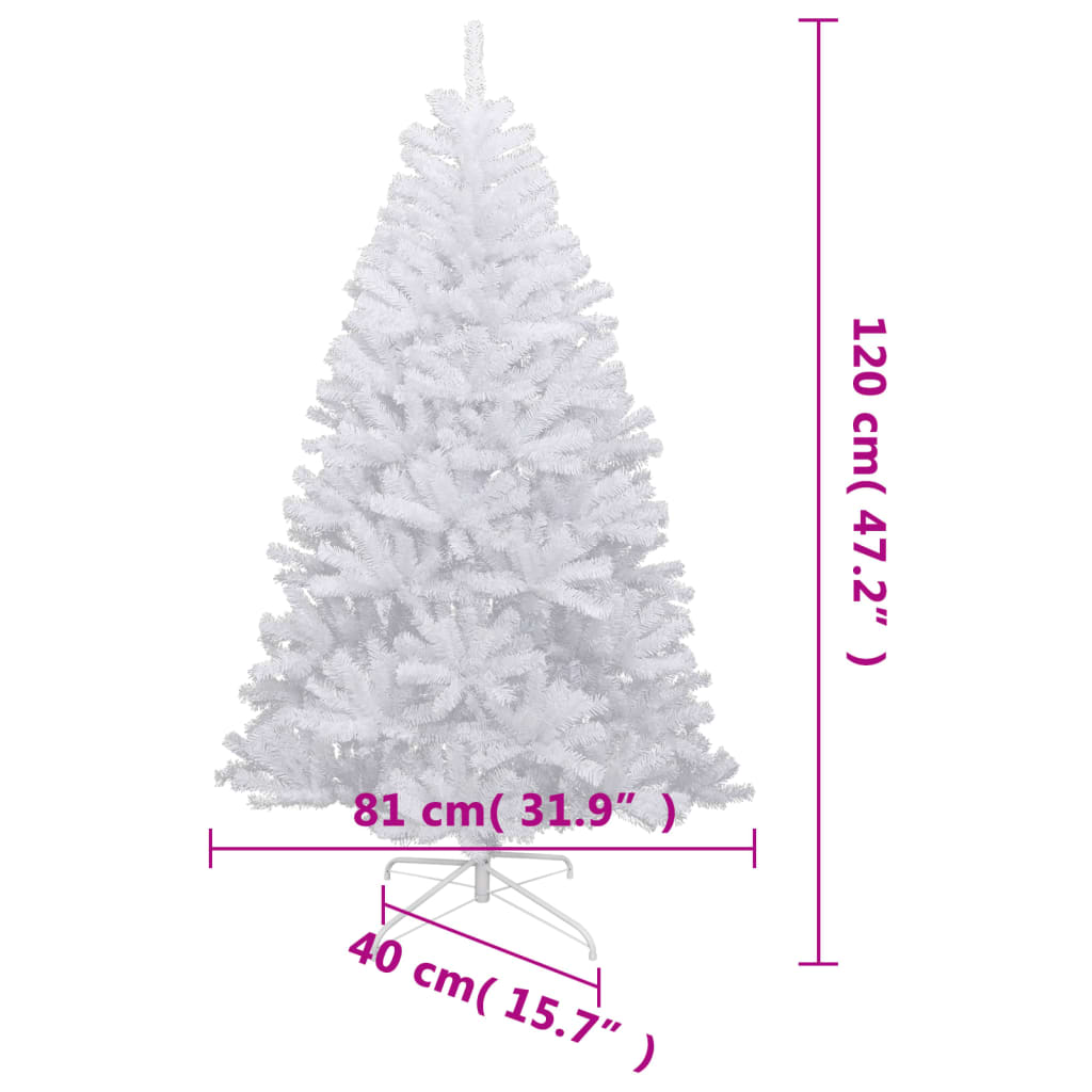 Brad de Crăciun artificial cu balamale și zăpadă, 120 cm