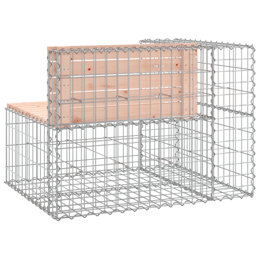 Bancă de grădină design gabion 92x71x65,5 cm lemn masiv Douglas