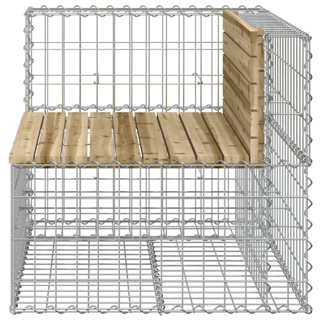 Bancă de grădină design gabion 92x71x65,5 cm lemn pin impregnat