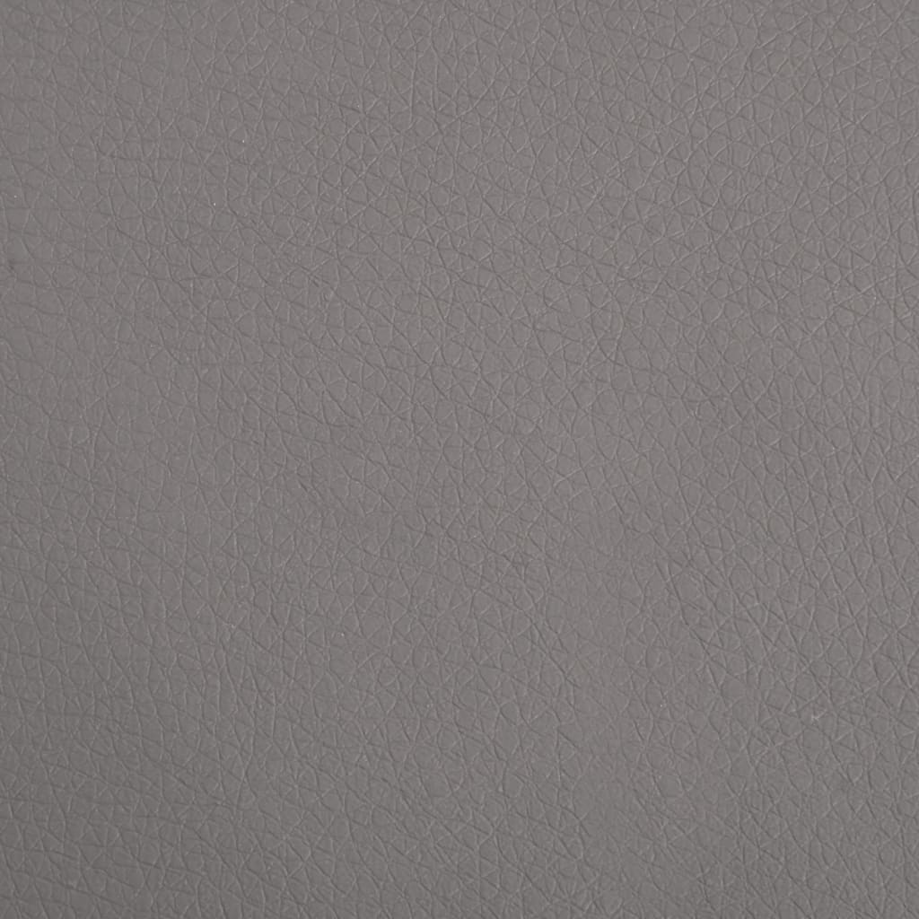 Canapea pentru copii, gri, 70x45x30 cm, piele ecologică
