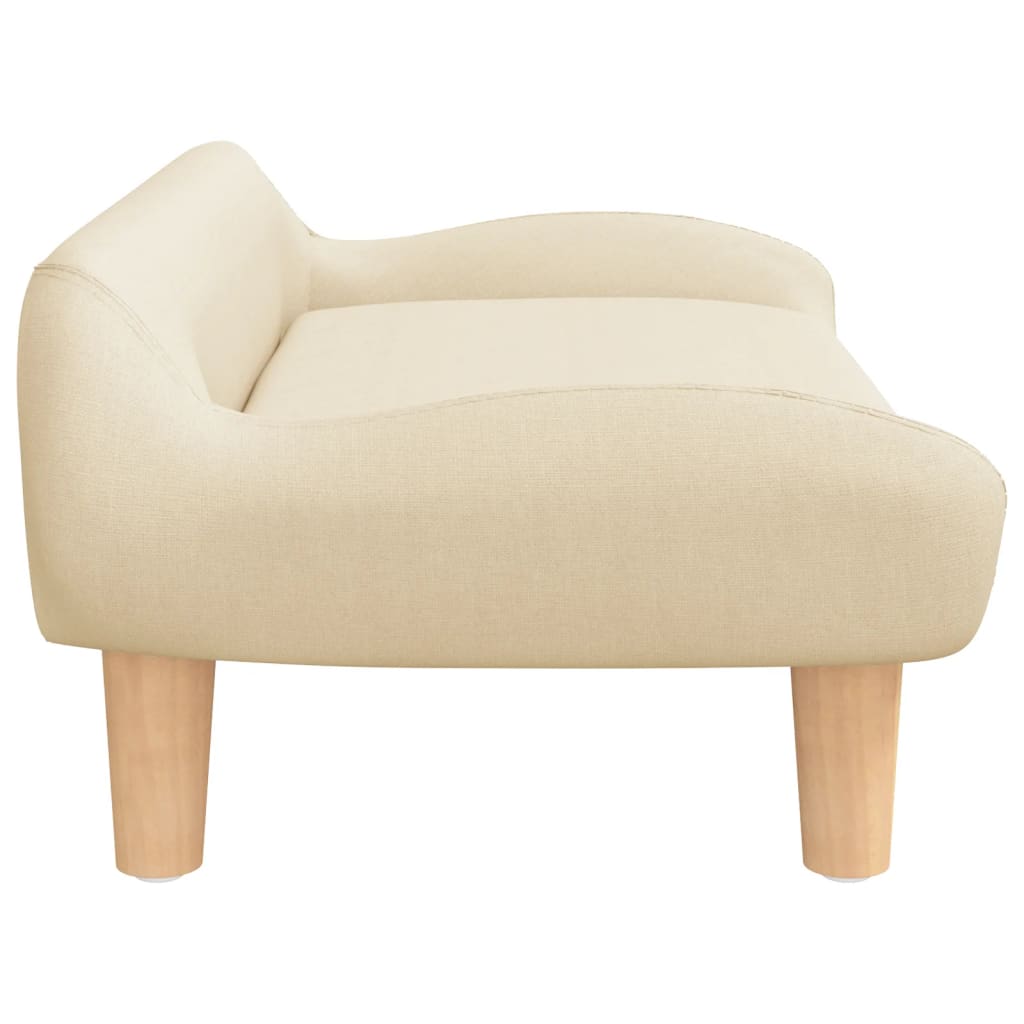 Canapea pentru copii, crem, 70x40x24 cm, material textil