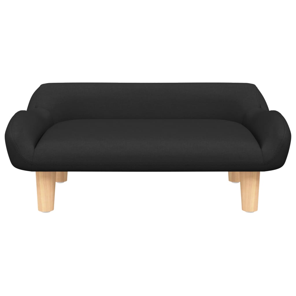 Canapea pentru copii, negru, 70x40x24 cm, material textil