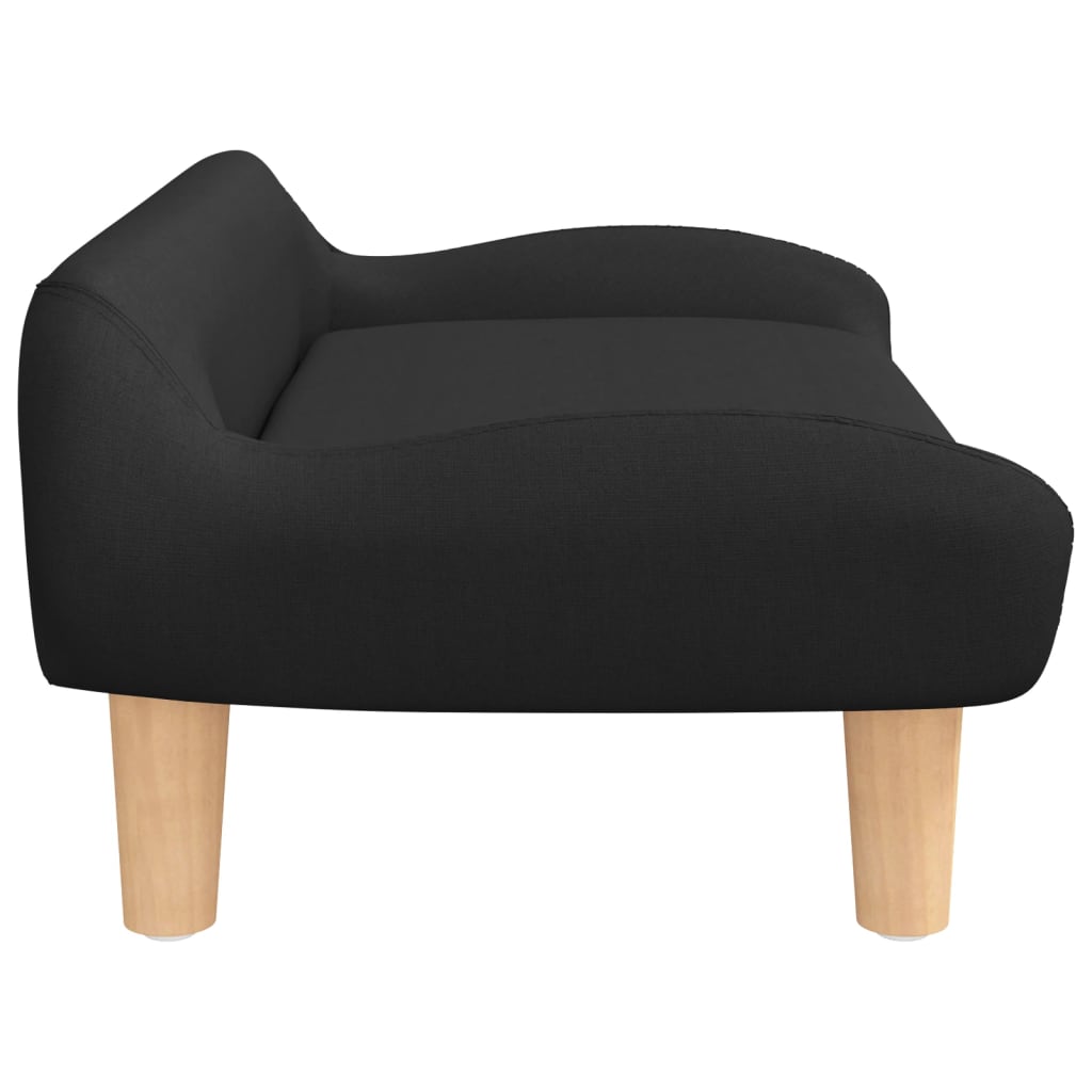 Canapea pentru copii, negru, 70x40x24 cm, material textil