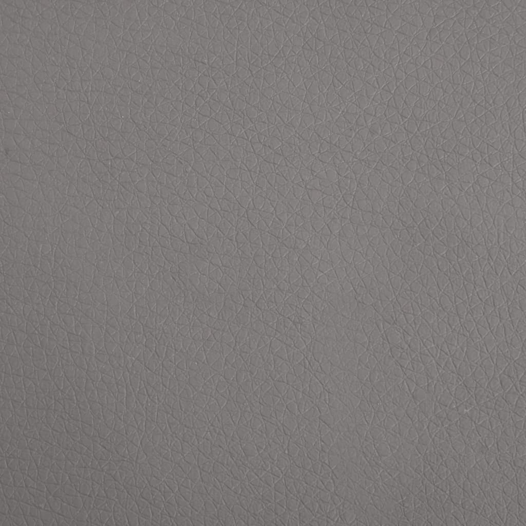 Canapea pentru copii, gri, 70x45x30 cm, piele ecologică