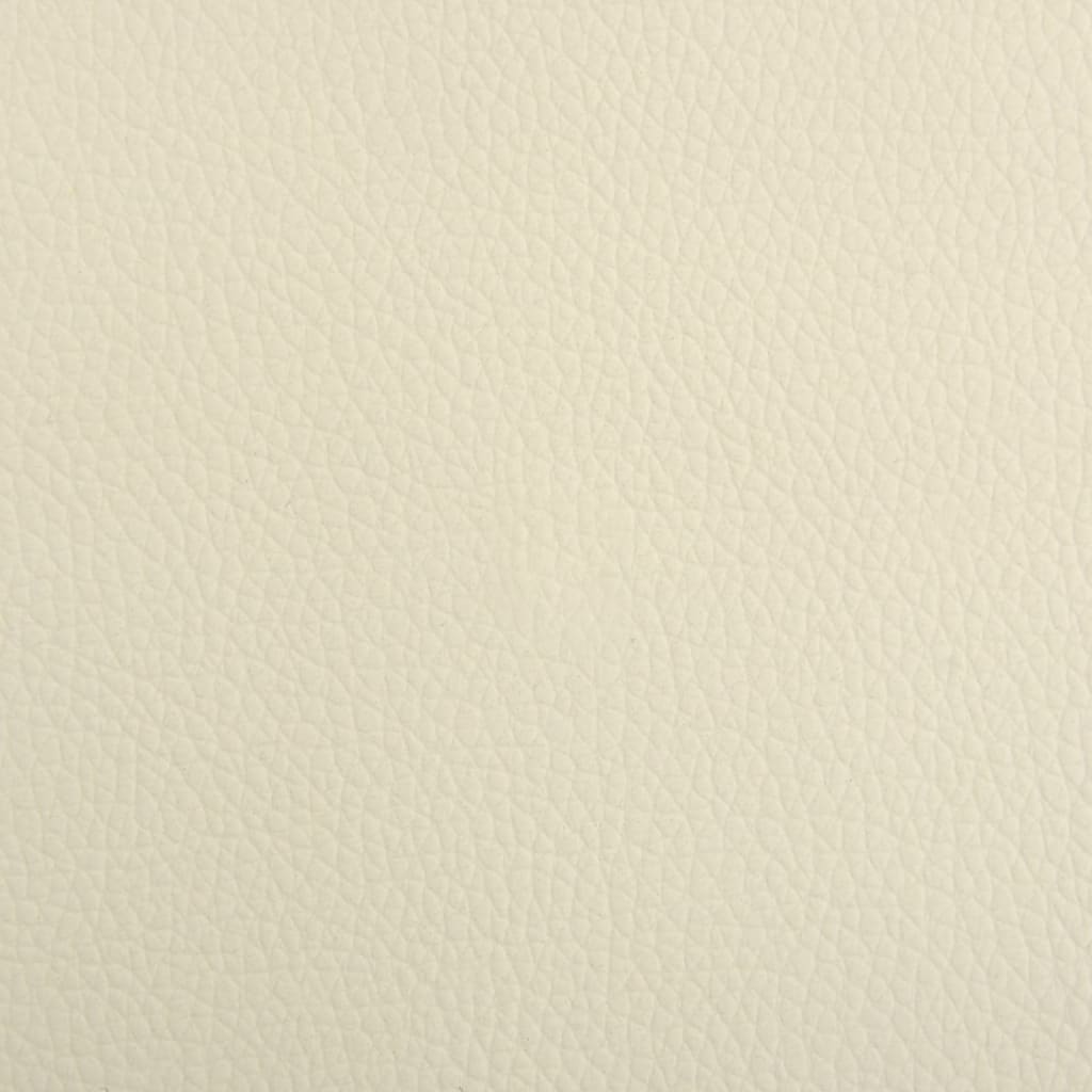 Canapea pentru copii, crem, 50x40x30 cm, piele ecologică