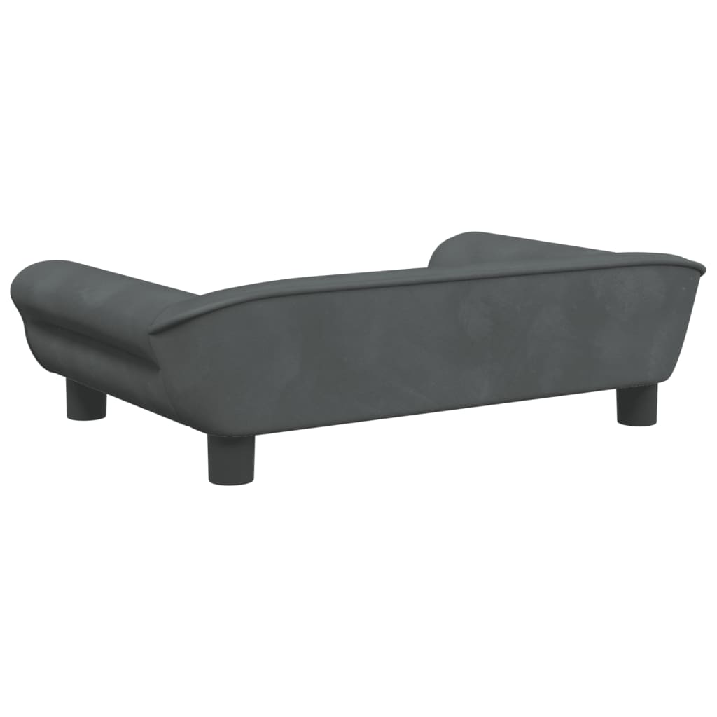 Canapea pentru copii, gri închis, 70x45x26 cm, catifea