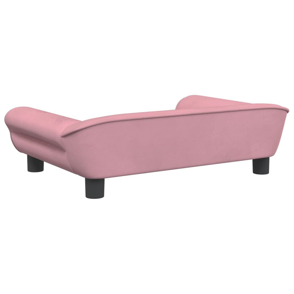 Canapea pentru copii, roz, 70x45x26 cm, catifea