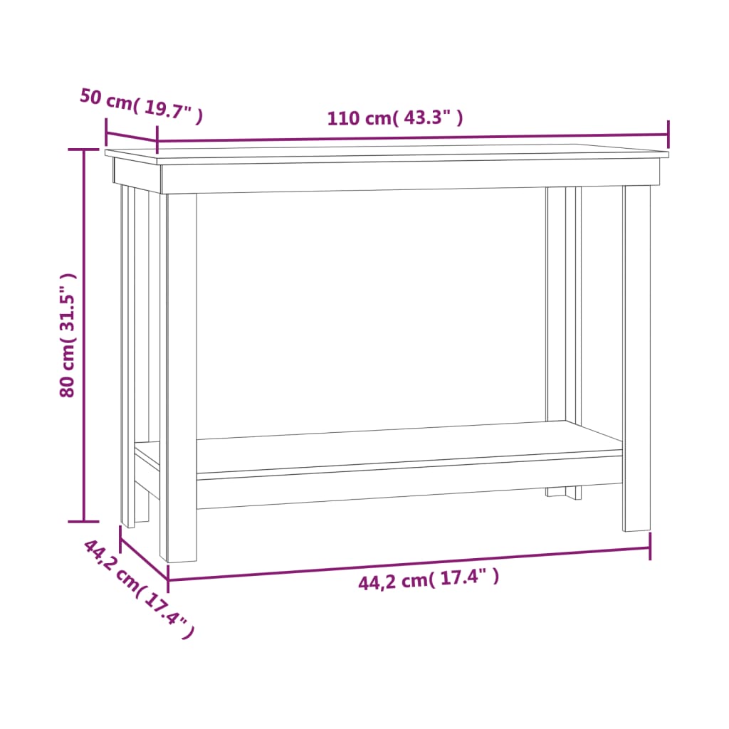 Banc de lucru, gri, 110x50x80 cm, lemn masiv pin