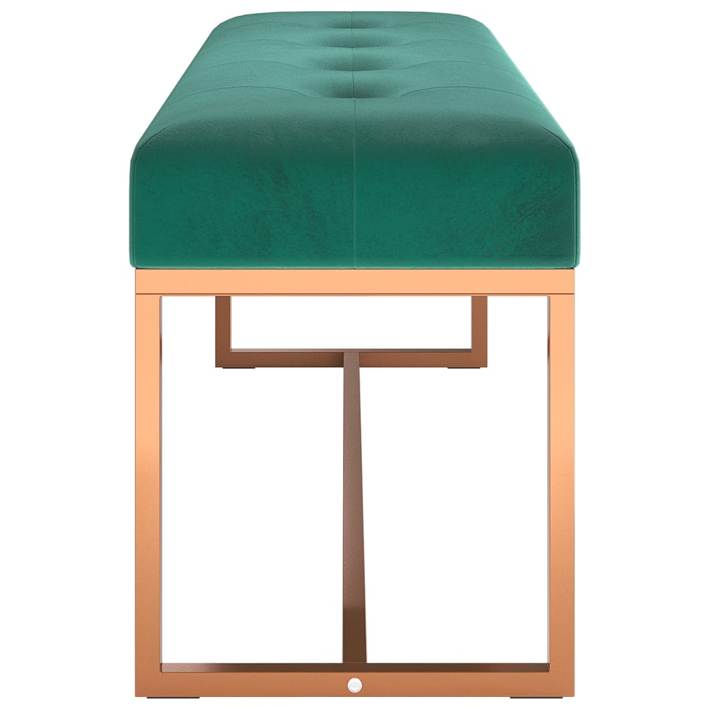 Bancă, verde închis, 110x36x45 cm, catifea