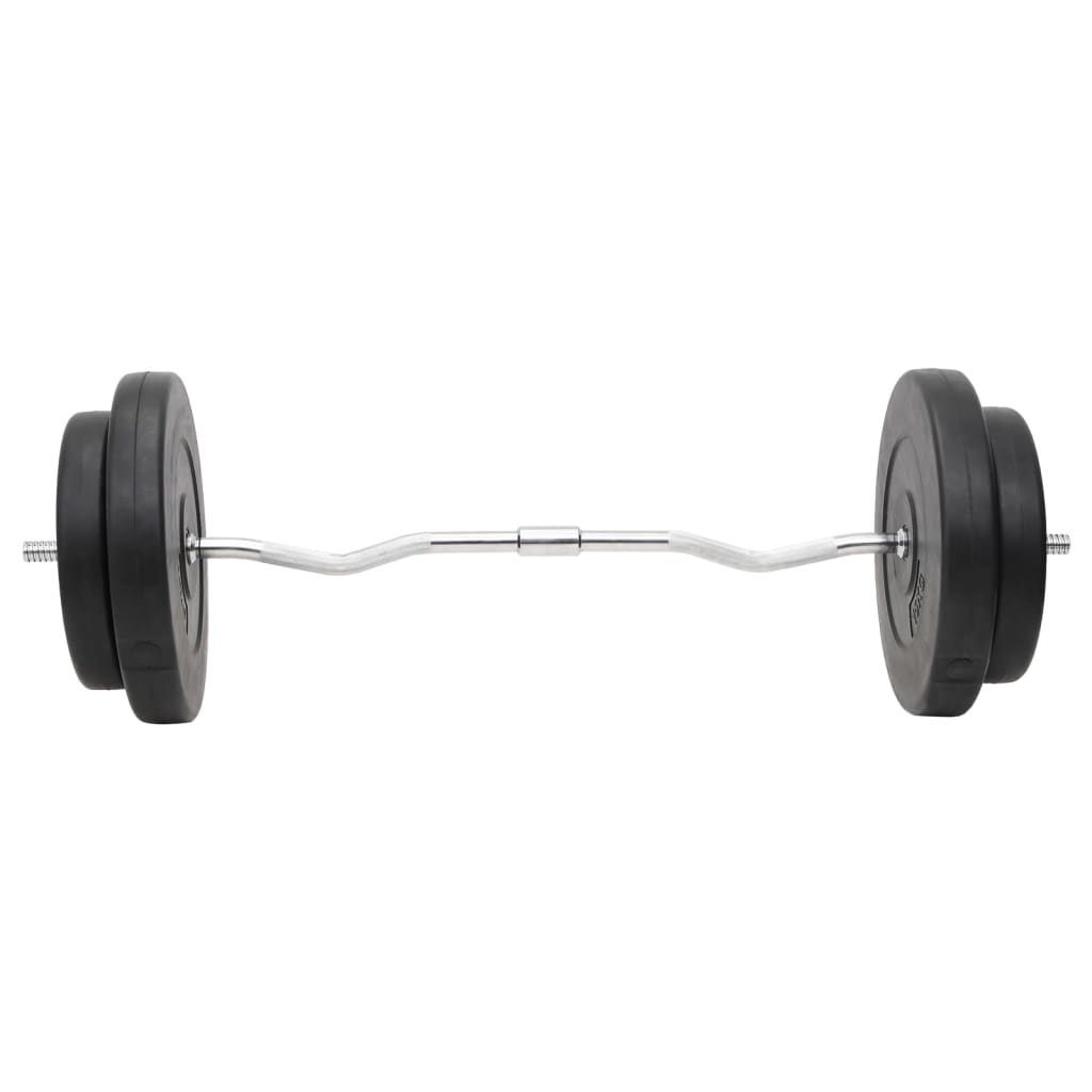 Set de halteră și gantere cu plăci de greutate, 90 kg