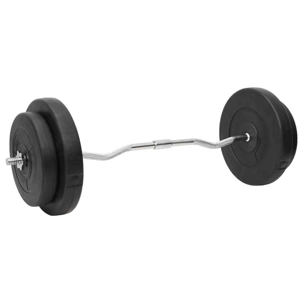 Set de halteră și gantere cu plăci de greutate, 90 kg