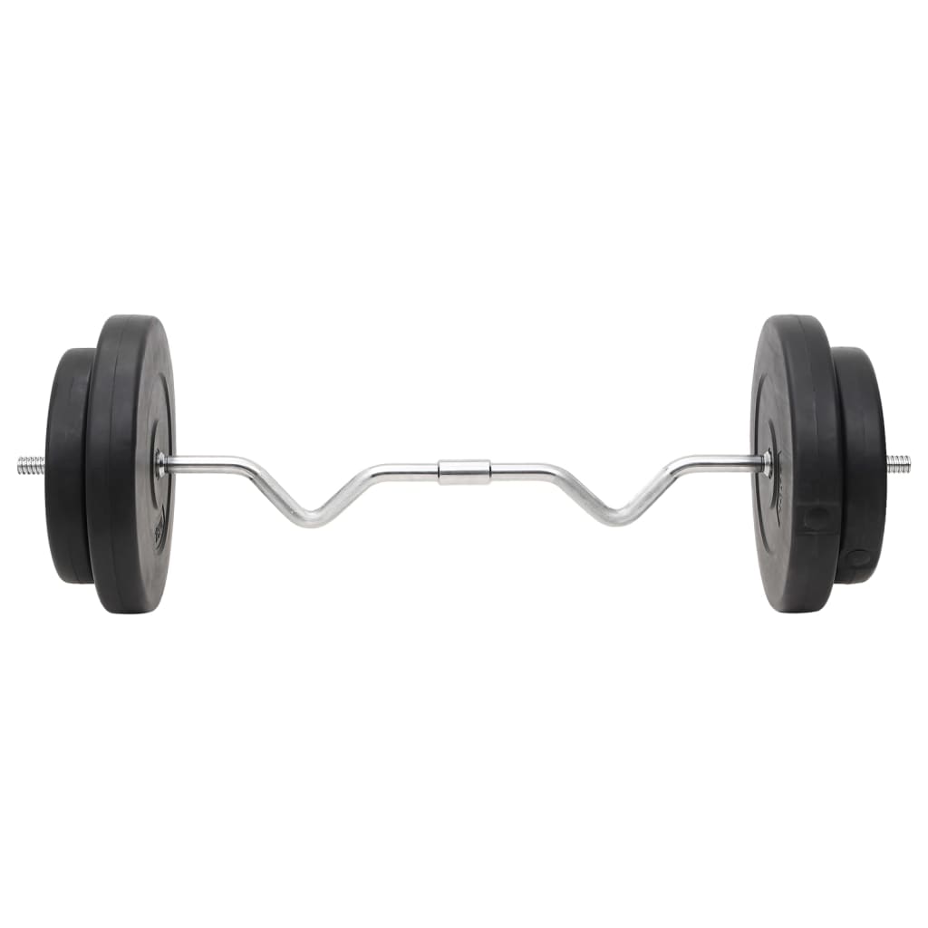 Set de halteră și gantere cu plăci de greutate, 90 kg