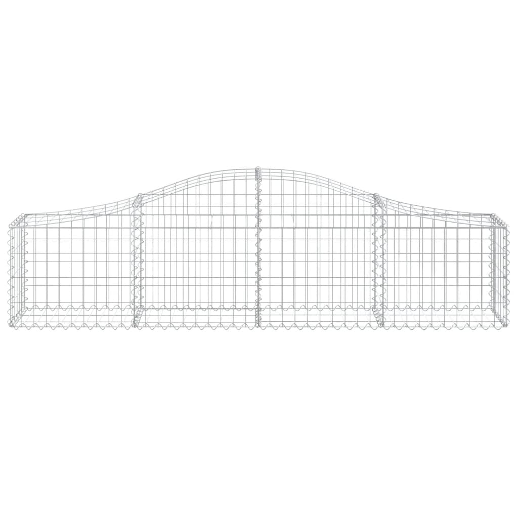 Coșuri gabion arcuite 3 buc, 200x30x40/60 cm, fier galvanizat