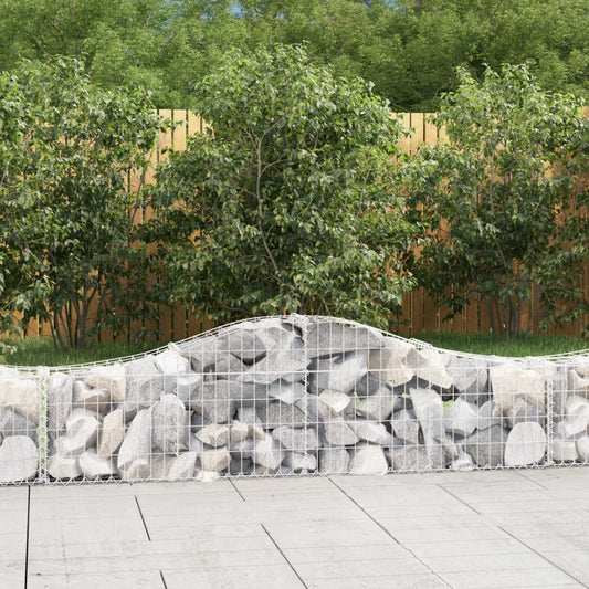 Coșuri gabion arcuite 3 buc, 200x30x40/60 cm, fier galvanizat