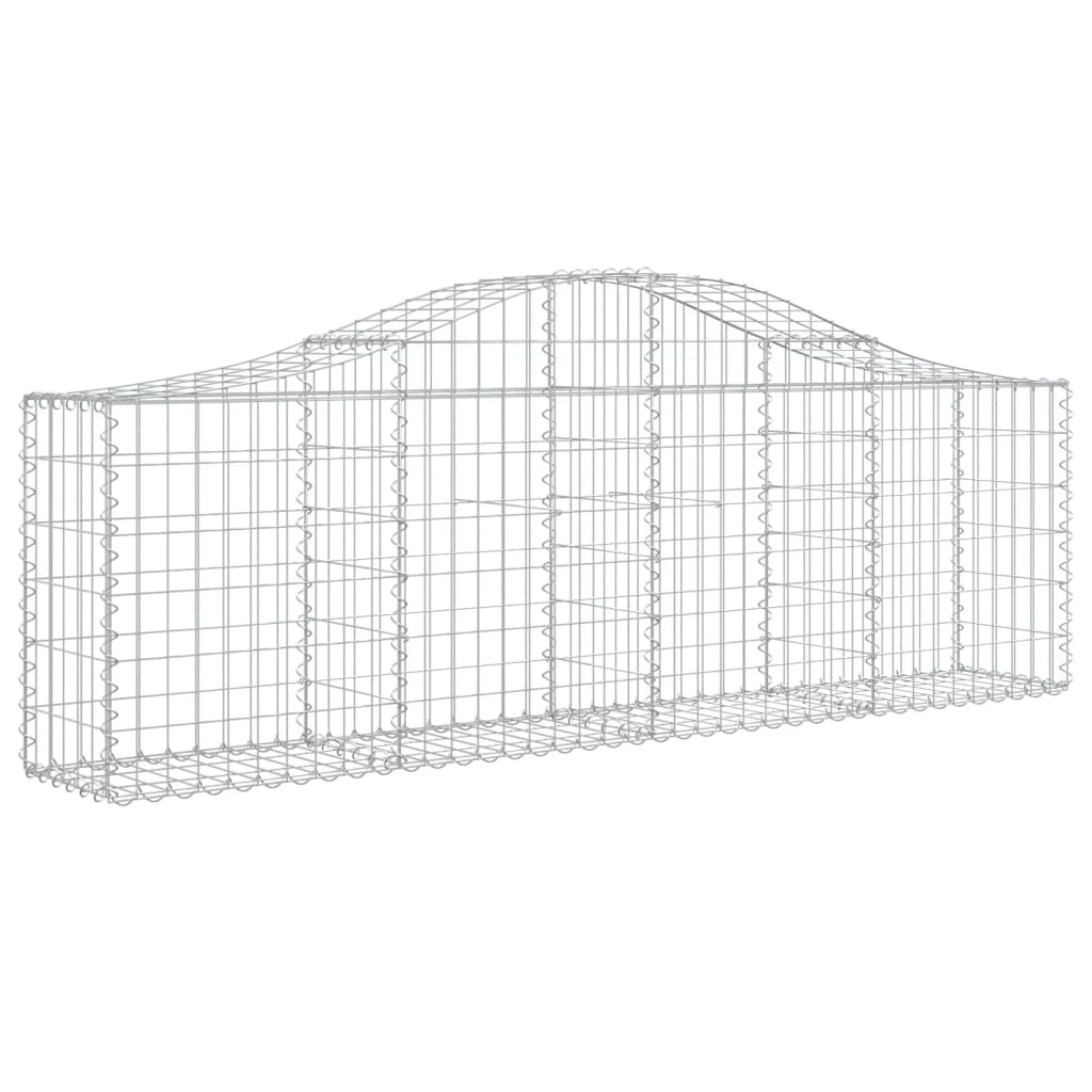 Coșuri gabion arcuite 2 buc, 200x30x60/80 cm, fier galvanizat