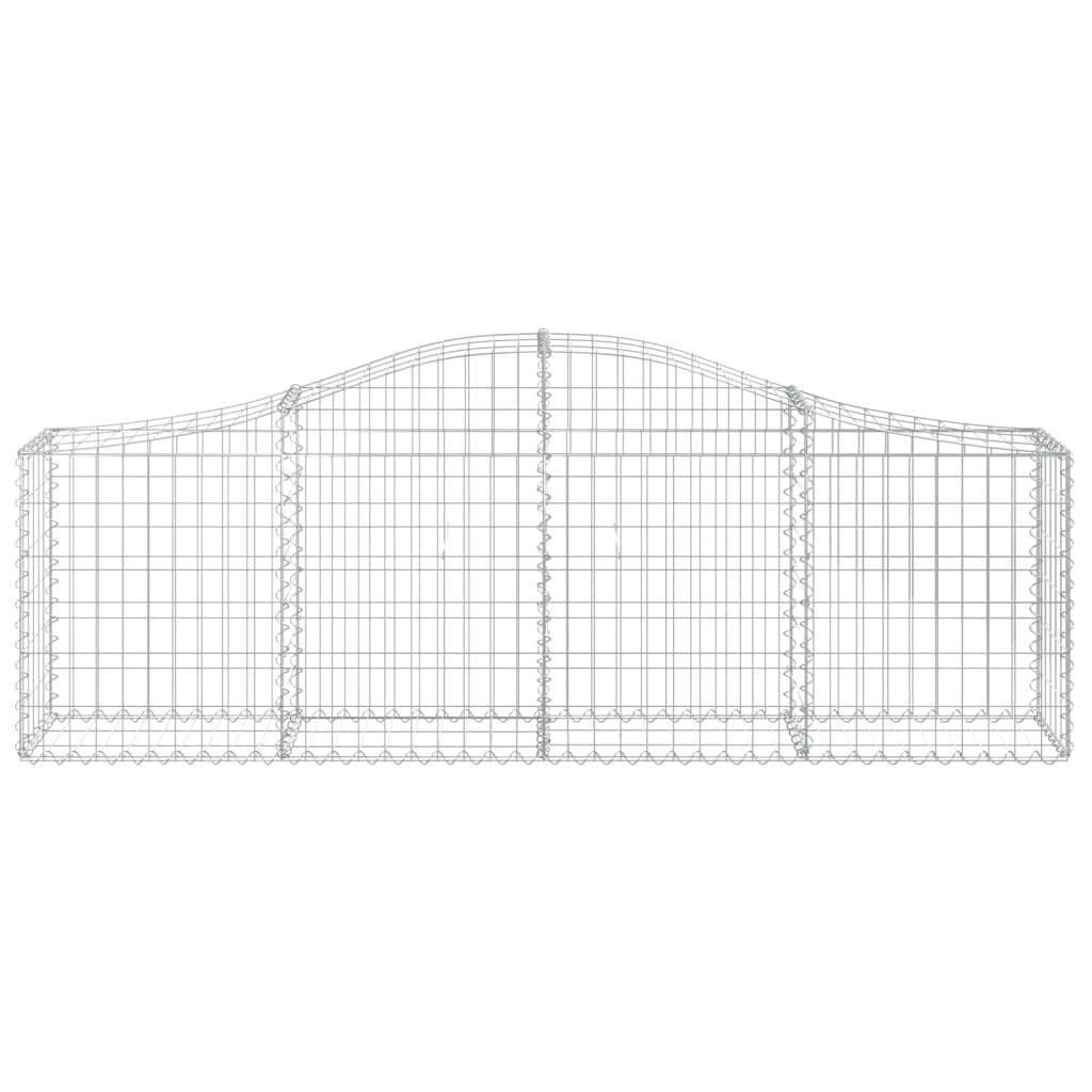 Coșuri gabion arcuite 2 buc, 200x30x60/80 cm, fier galvanizat