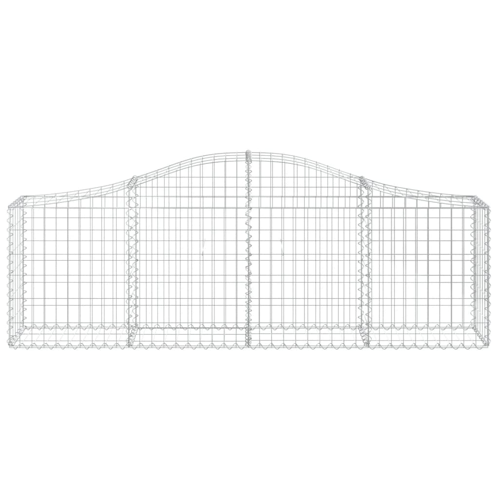 Coșuri gabion arcuite 4 buc, 200x30x60/80 cm, fier galvanizat