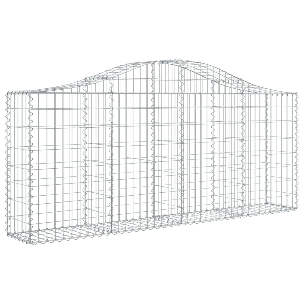 Coșuri gabion arcuite 3 buc, 200x30x80/100cm, fier galvanizat