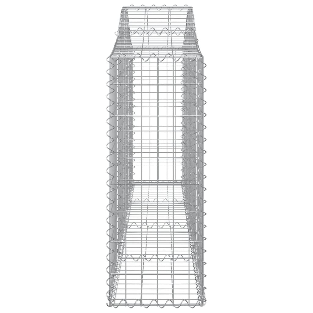 Coșuri gabion arcuite 3 buc, 200x30x80/100cm, fier galvanizat