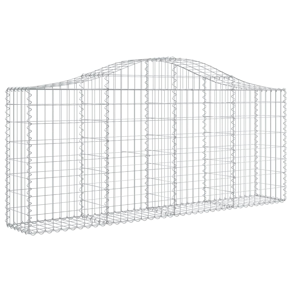 Coșuri gabion arcuite 10 buc, 200x30x80/100cm, fier galvanizat