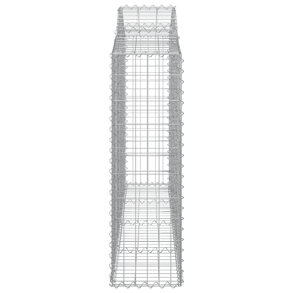 Coșuri gabion arcuite 2 buc, 200x30x100/120 cm fier galvanizat