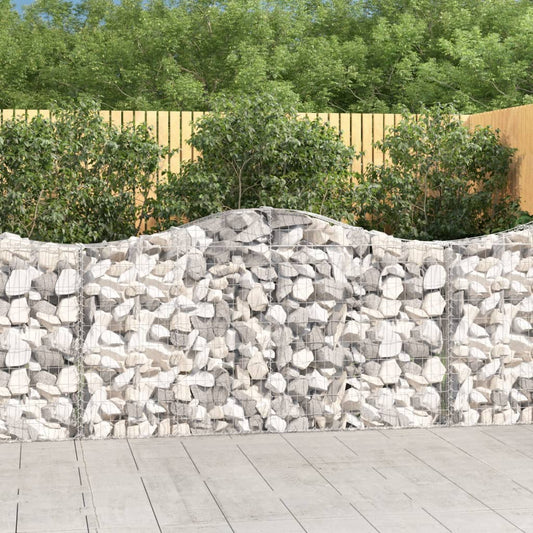 Coșuri gabion arcuite 2 buc, 200x30x100/120 cm fier galvanizat