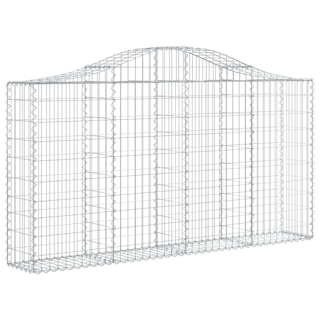 Coșuri gabion arcuite 3 buc, 200x30x100/120 cm fier galvanizat