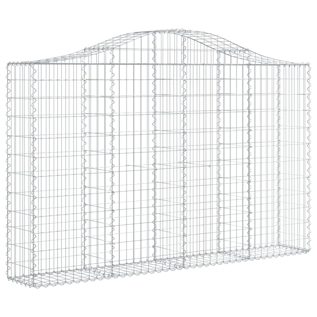 Coșuri gabion arcuite 3 buc, 200x30x120/140 cm, fier galvanizat