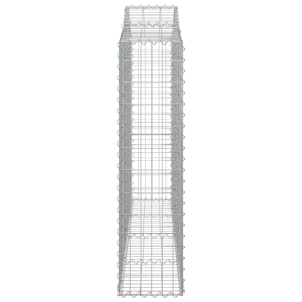 Coșuri gabion arcuite 3 buc, 200x30x120/140 cm, fier galvanizat