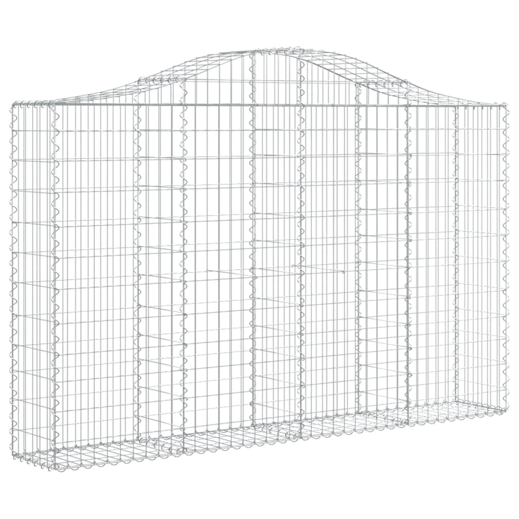 Coșuri gabion arcuite 5 buc, 200x30x120/140 cm, fier galvanizat