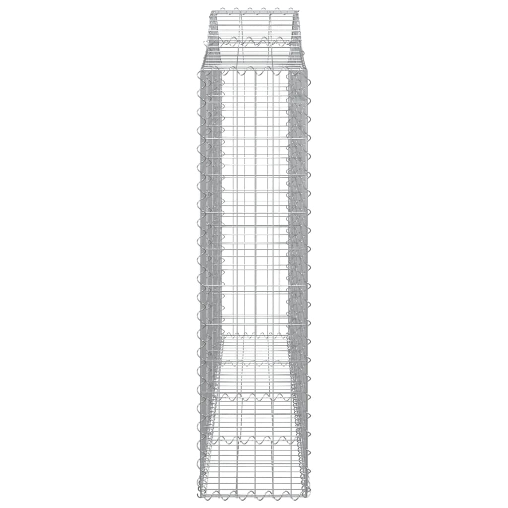 Coșuri gabion arcuite 5 buc, 200x30x120/140 cm, fier galvanizat