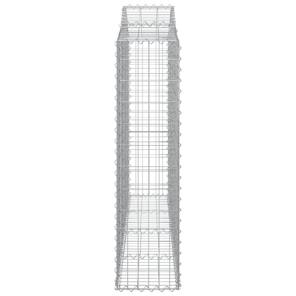 Coșuri gabion arcuite 8 buc, 200x30x120/140 cm, fier galvanizat