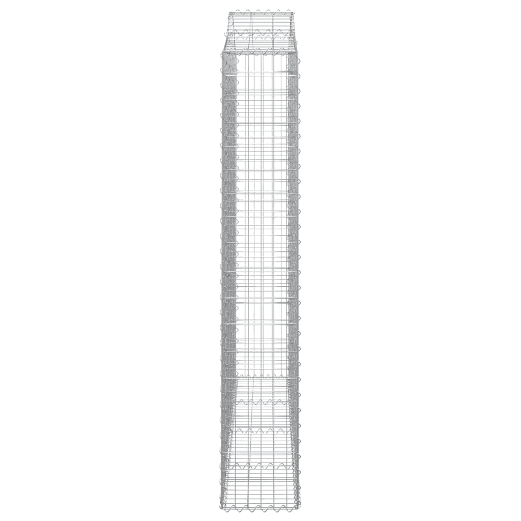 Coșuri gabion arcuite 4 buc, 200x30x180/200cm, fier galvanizat