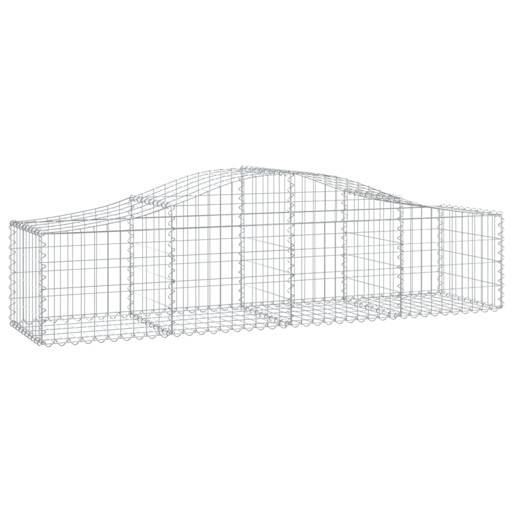 Coșuri gabion arcuite 2 buc, 200x50x40/60 cm, fier galvanizat