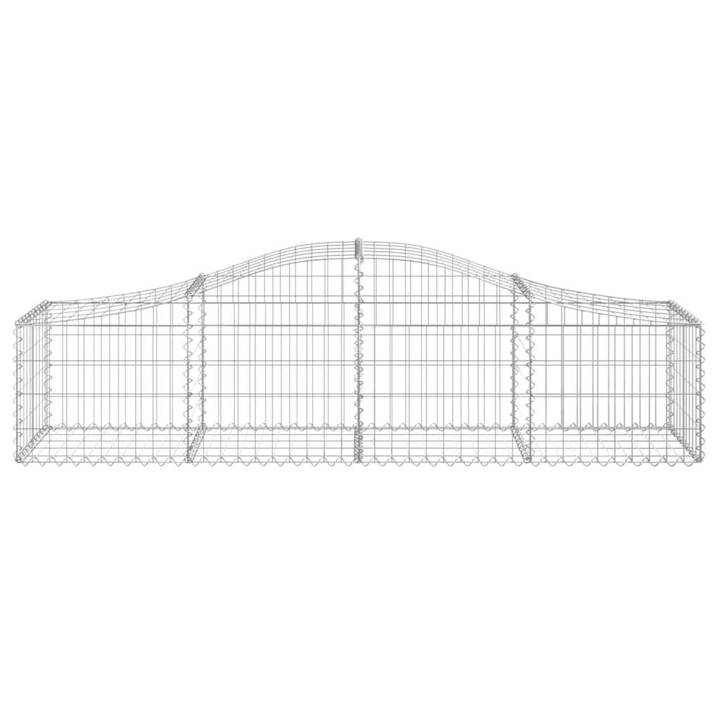 Coșuri gabion arcuite 2 buc, 200x50x40/60 cm, fier galvanizat