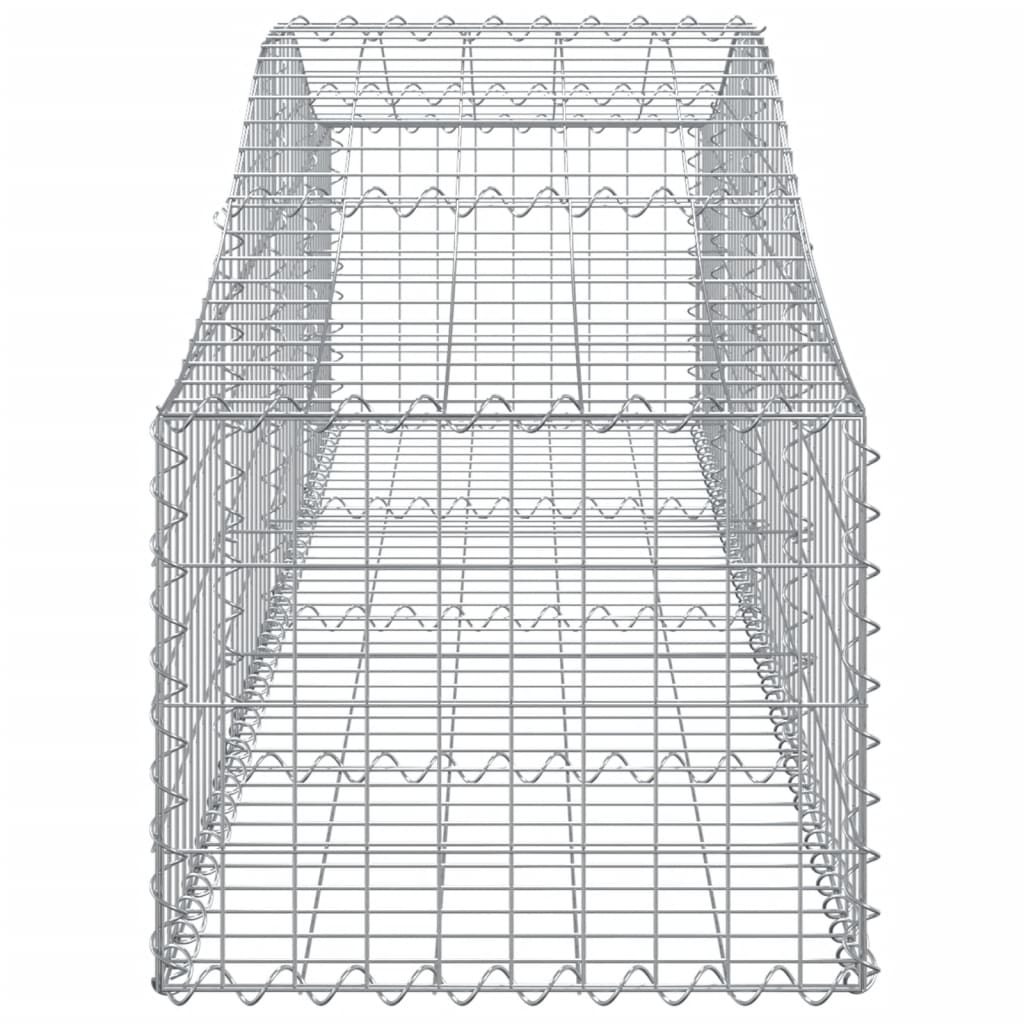 Coșuri gabion arcuite 2 buc, 200x50x40/60 cm, fier galvanizat