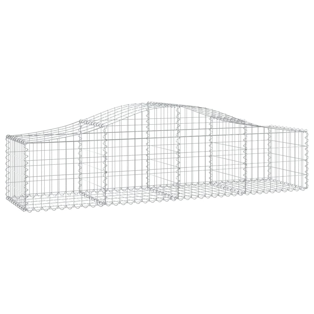 Coșuri gabion arcuite 7 buc, 200x50x40/60 cm, fier galvanizat