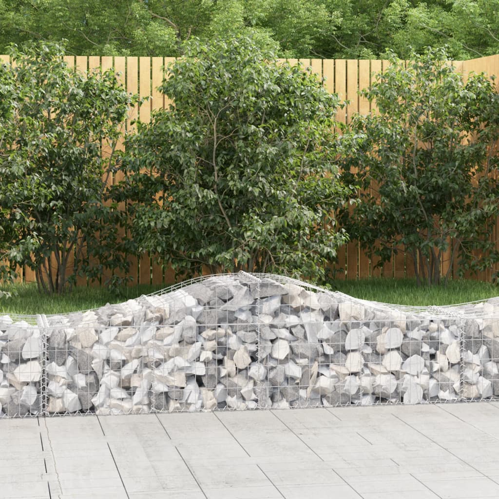 Coșuri gabion arcuite 7 buc, 200x50x40/60 cm, fier galvanizat