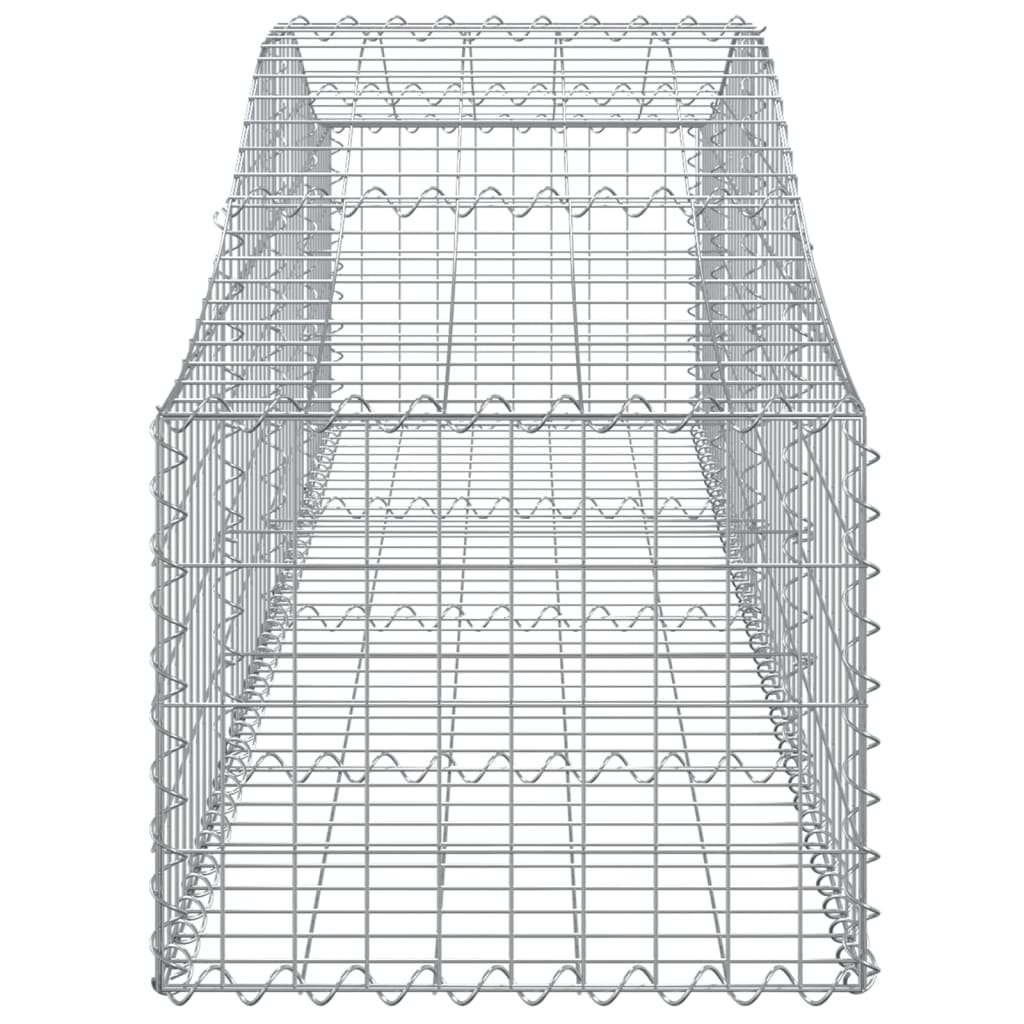 Coșuri gabion arcuite 9 buc, 200x50x40/60 cm, fier galvanizat