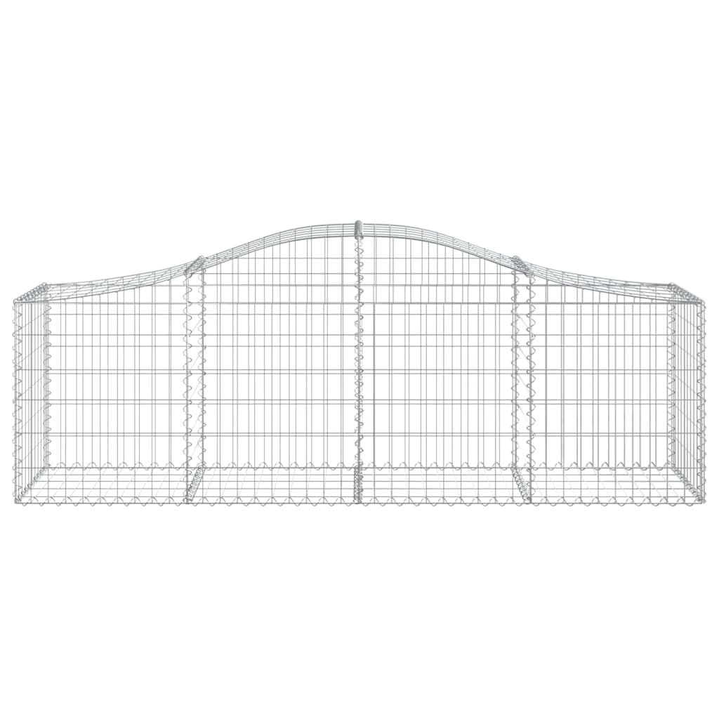 Coșuri gabion arcuite 6 buc, 200x50x60/80 cm, fier galvanizat