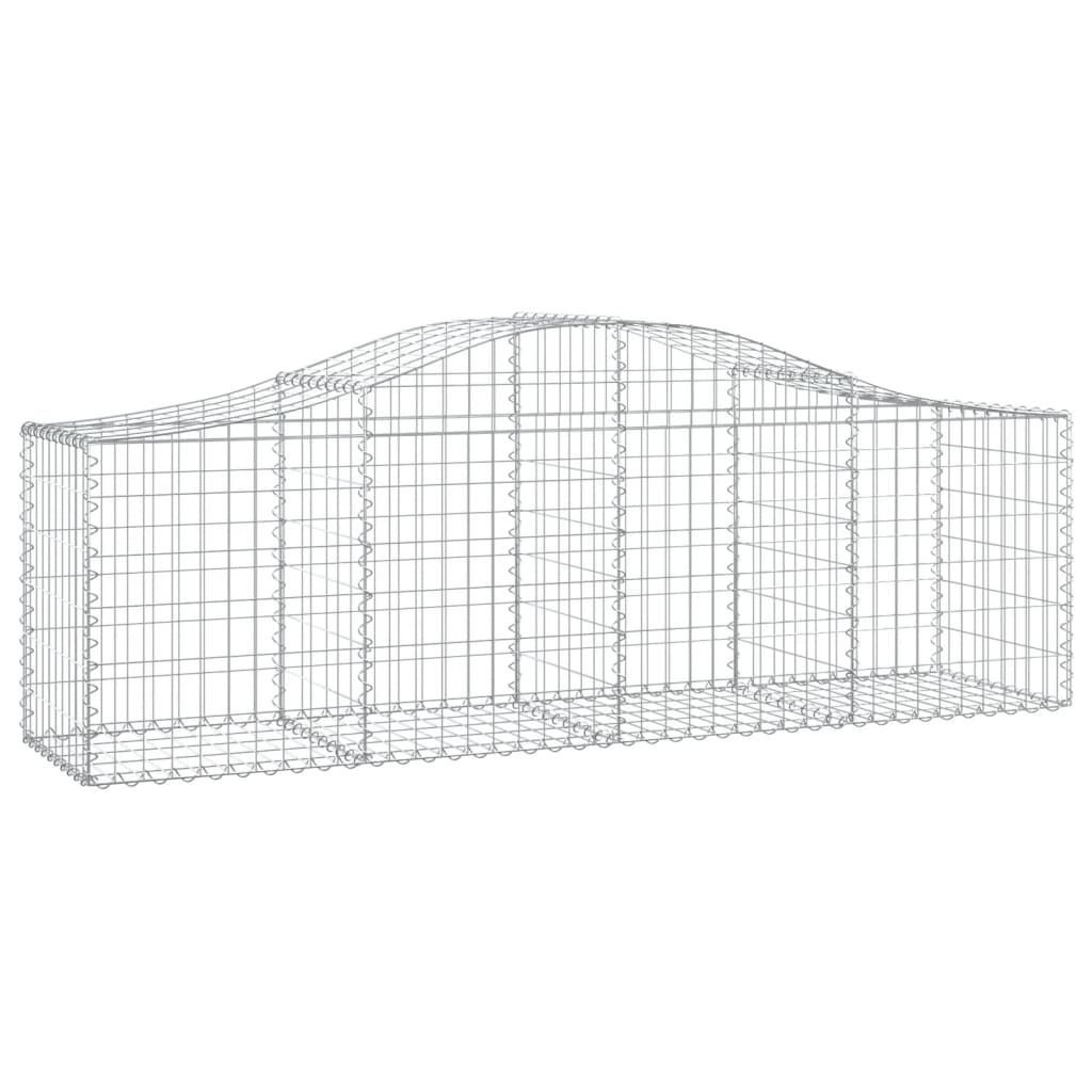 Coșuri gabion arcuite 8 buc, 200x50x60/80 cm, fier galvanizat