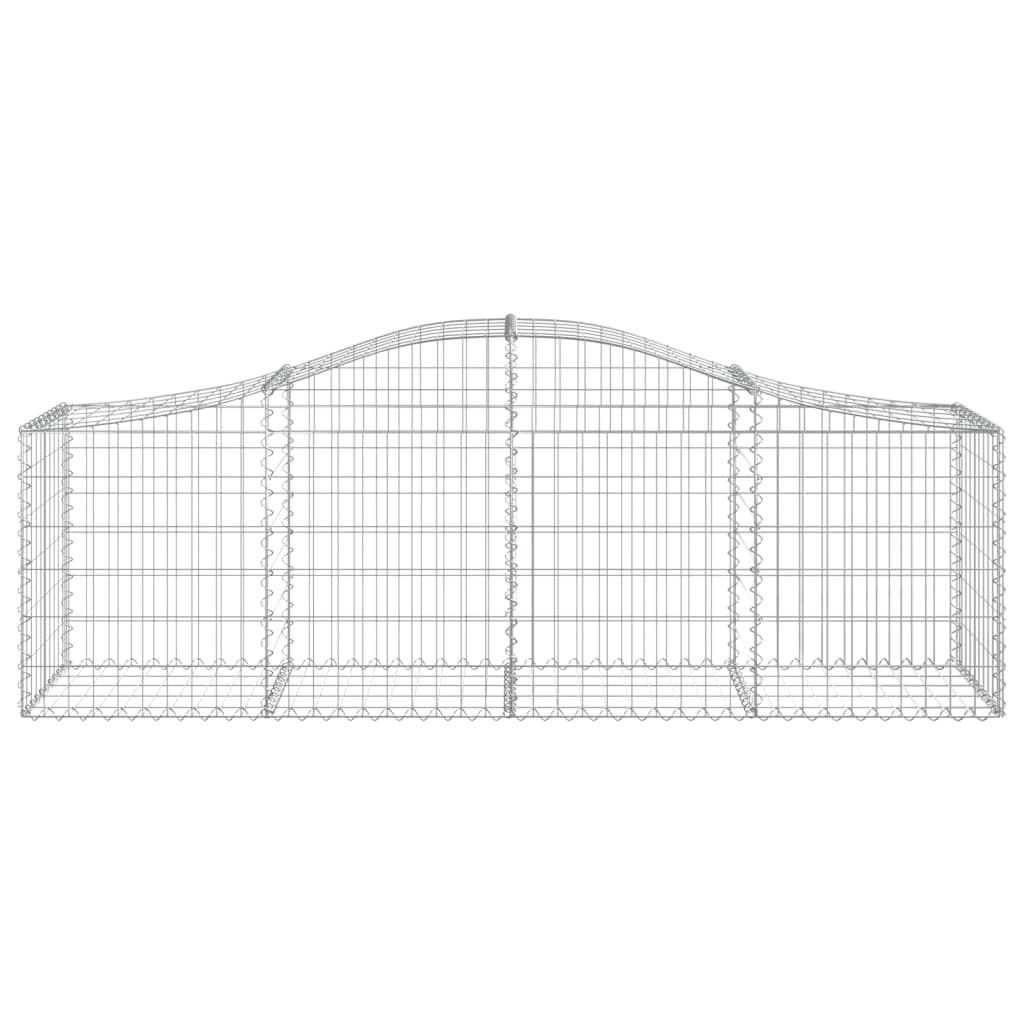 Coșuri gabion arcuite 8 buc, 200x50x60/80 cm, fier galvanizat