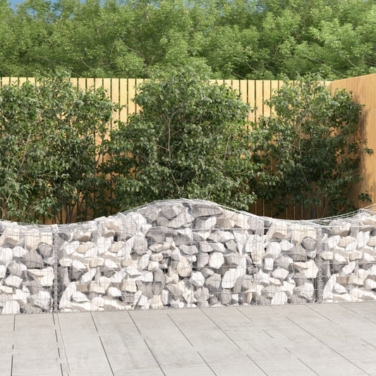 Coșuri gabion arcuite 8 buc, 200x50x60/80 cm, fier galvanizat