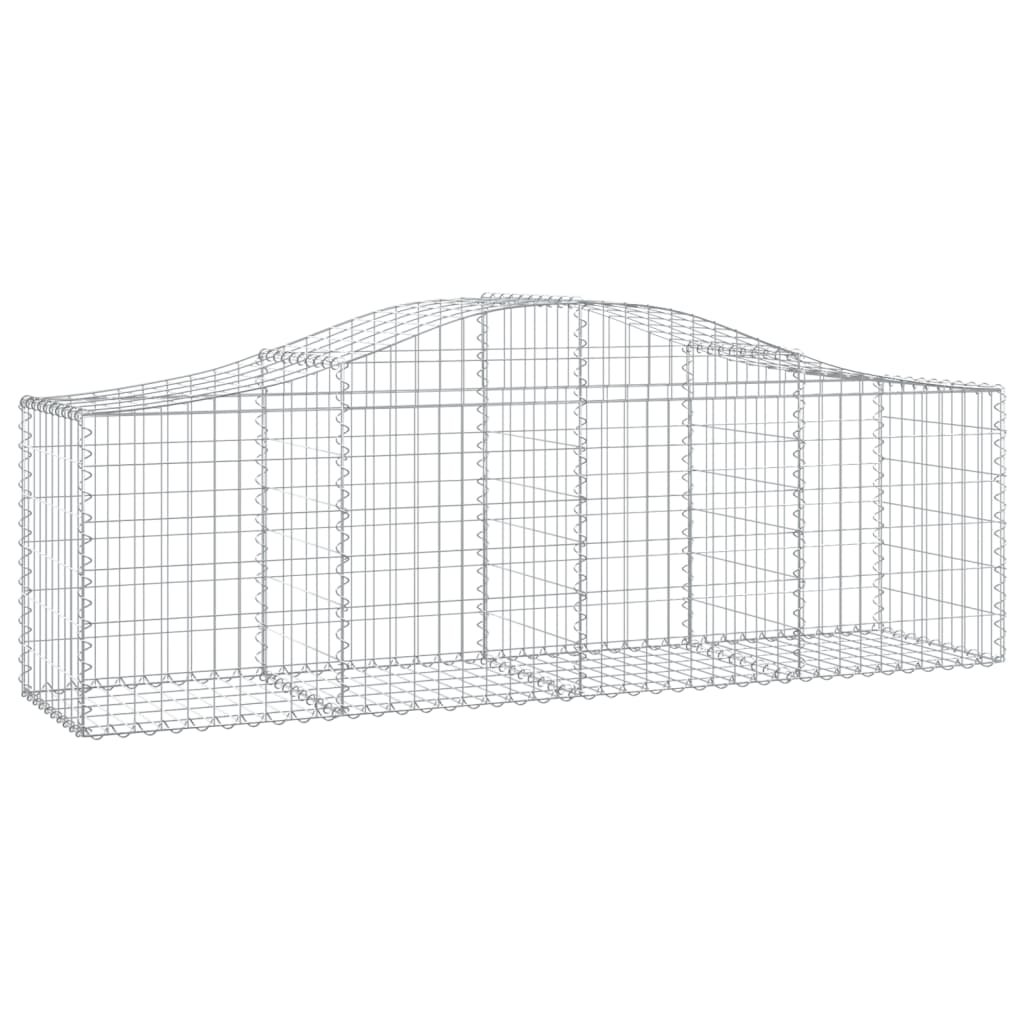 Coșuri gabion arcuite 10 buc, 200x50x60/80 cm, fier galvanizat