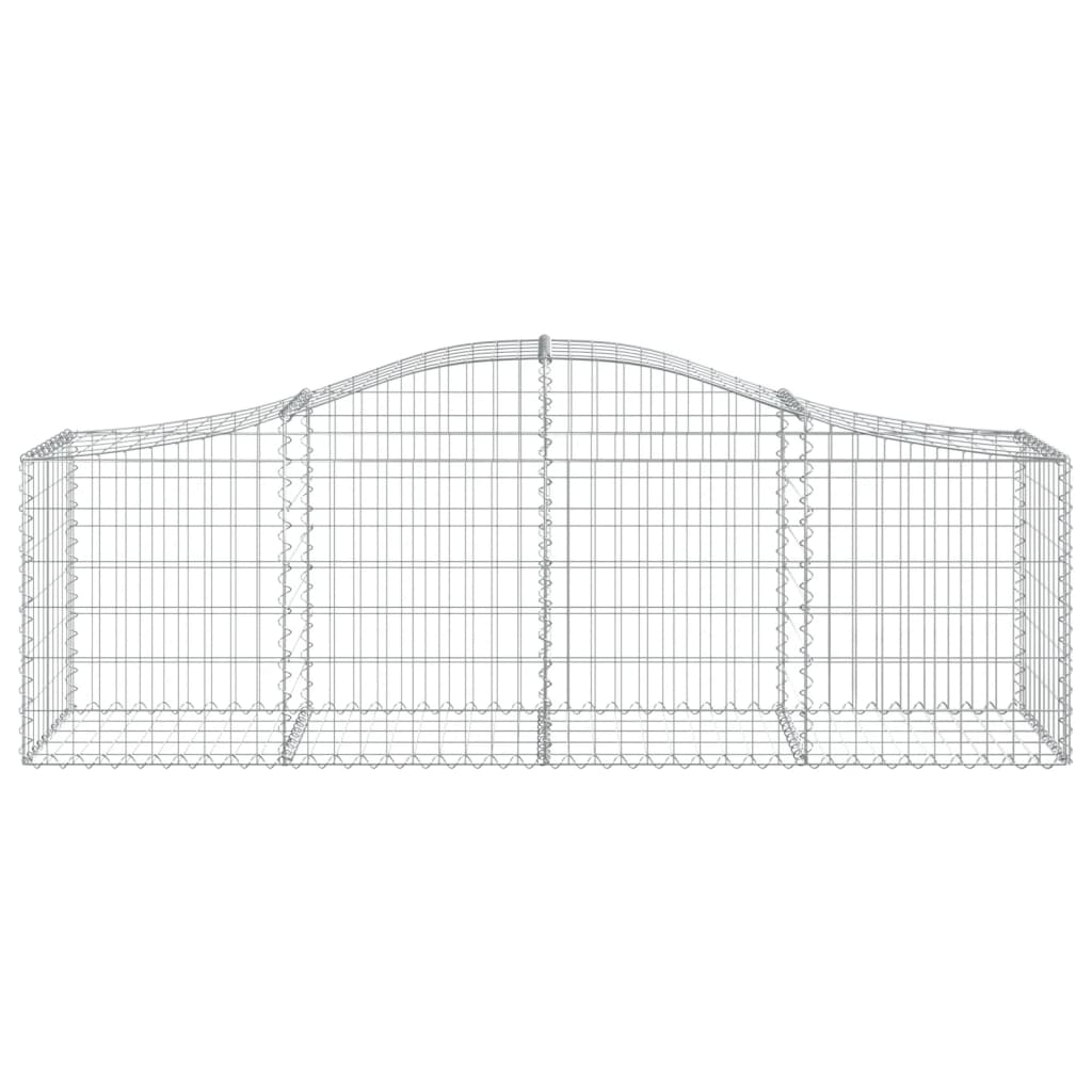 Coșuri gabion arcuite 10 buc, 200x50x60/80 cm, fier galvanizat